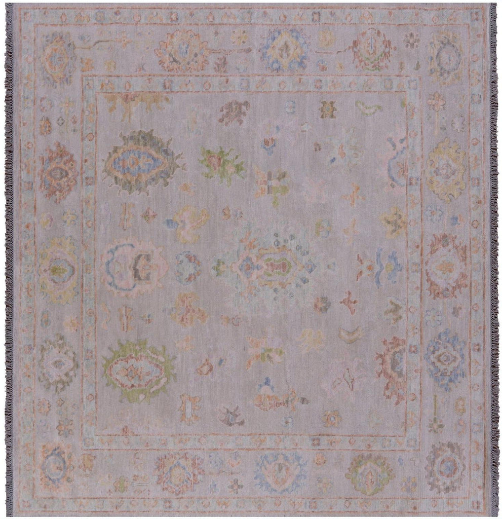 Square Turkish Oushak Handmade Wool Rug - Manhattan Rugs