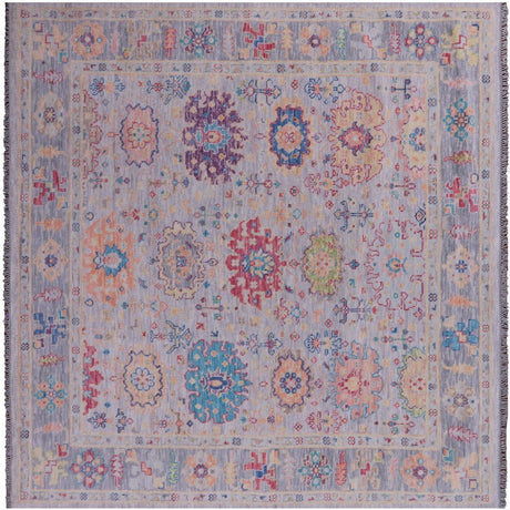 Square Turkish Oushak Handmade Wool Rug - Manhattan Rugs