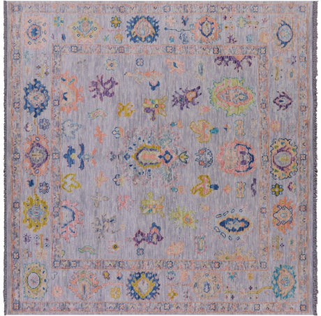 Square Turkish Oushak Hand Knotted Wool Rug - Manhattan Rugs