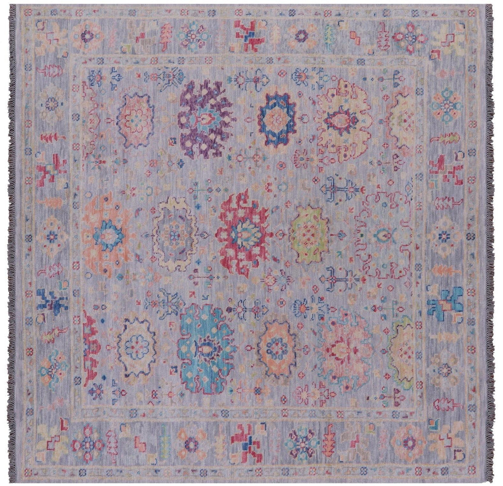 Square Hand Knotted Turkish Oushak Rug - Manhattan Rugs