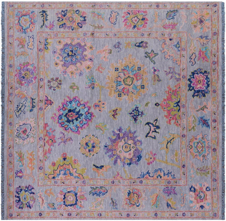 Square Turkish Oushak Handmade Wool Rug - Manhattan Rugs