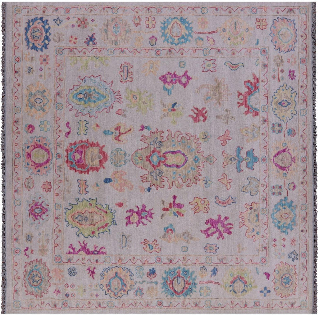 Square Hand Knotted Turkish Oushak Rug - Manhattan Rugs