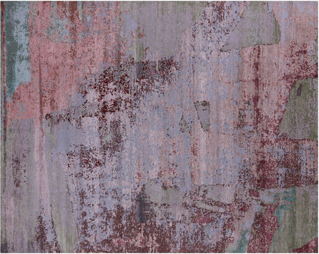 Abstract Modern Wool & Silk Handmade Rug - Manhattan Rugs