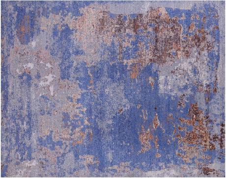 Abstract Modern Hand-Knotted Wool & Silk Rug - Manhattan Rugs