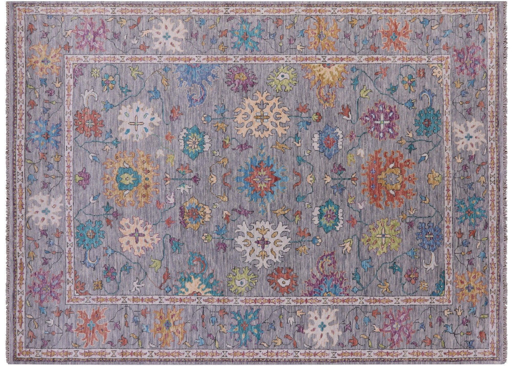 Turkish Oushak Hand-Knotted Wool Rug - Manhattan Rugs