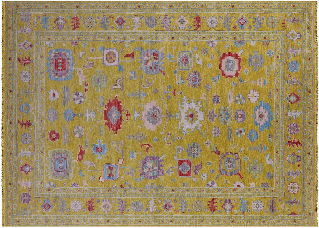 Turkish Oushak Hand-Knotted Wool Rug - Manhattan Rugs