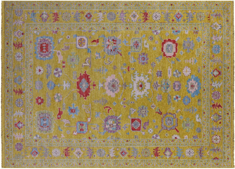 Turkish Oushak Hand-Knotted Wool Rug - Manhattan Rugs