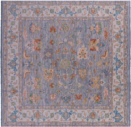 Square Heriz Serapi Hand Knotted Wool Rug - Manhattan Rugs