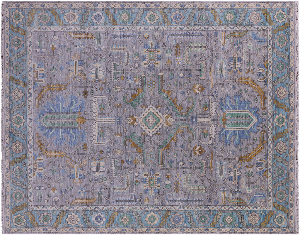 Grey Heriz Serapi Hand-Knotted Wool Rug 7' 11" X 10' 1" - Q20034