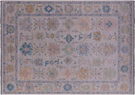 Turkish Oushak Hand-Knotted Wool Rug - Manhattan Rugs