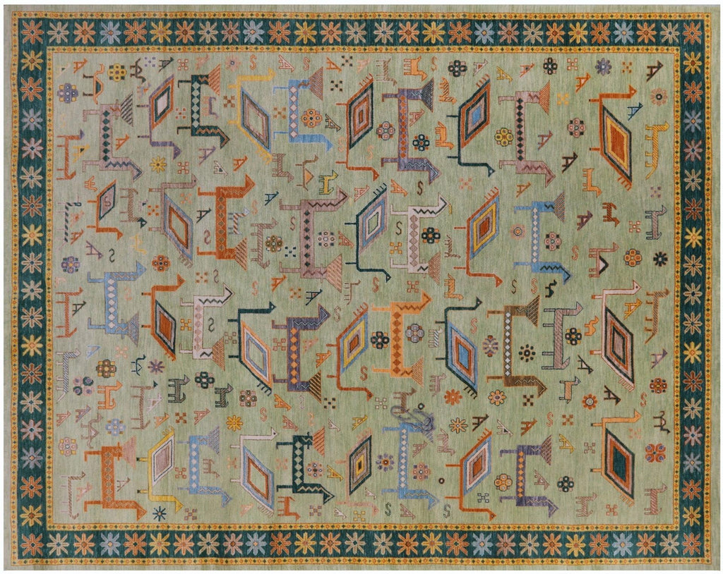 Heriz Serapi Hand Knotted Wool Rug - Manhattan Rugs