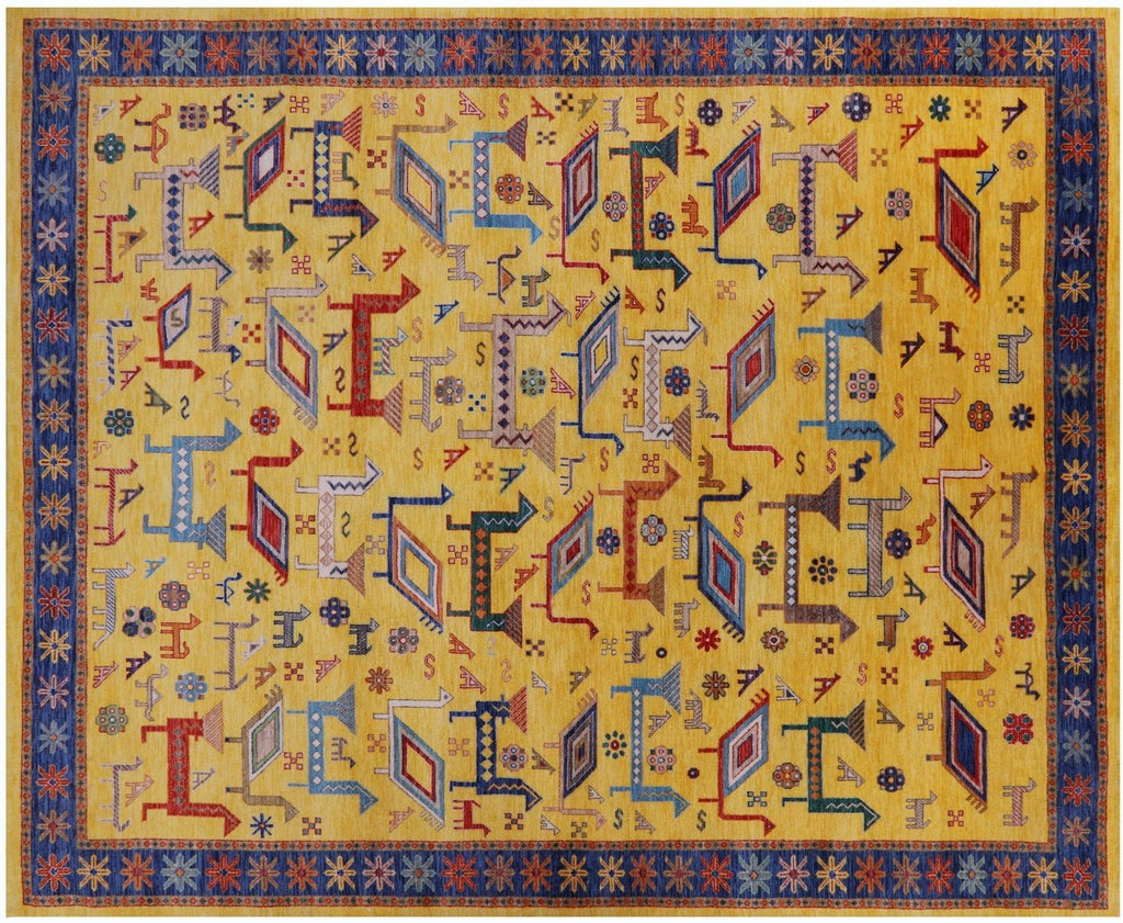 Persian Gabbeh Tribal Handmade Wool Rug - Manhattan Rugs