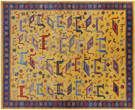 Persian Gabbeh Tribal Handmade Wool Rug - Manhattan Rugs