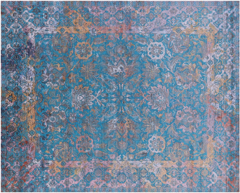 Persian Tabriz Hand-Knotted Wool & Silk Rug - Manhattan Rugs