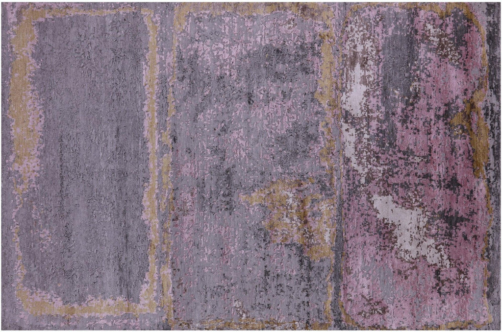 Abstract Hand Knotted Wool & Silk Rug - Manhattan Rugs