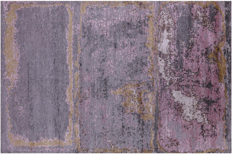 Abstract Hand Knotted Wool & Silk Rug - Manhattan Rugs