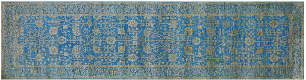Runner Persian Tabriz Wool & Silk Handmade Rug - Manhattan Rugs