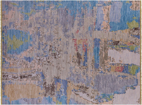 Hand Knotted Modern Abstract Wool Rug - Manhattan Rugs