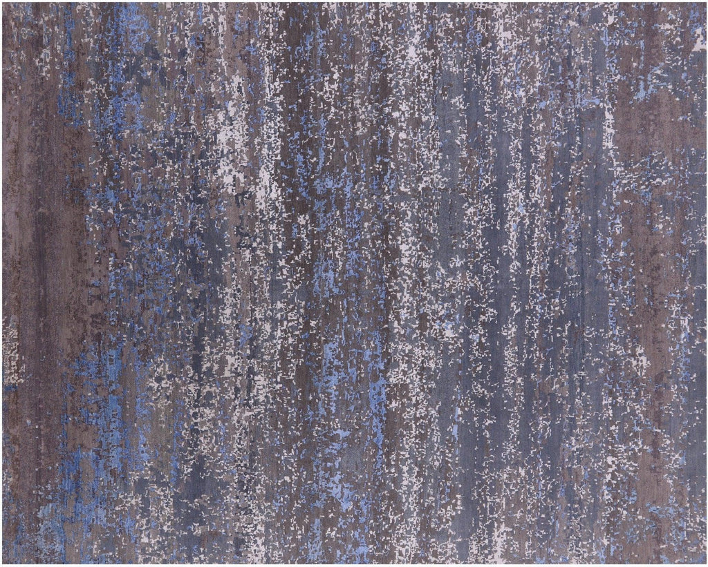 Abstract Modern Wool & Silk Handmade Rug - Manhattan Rugs