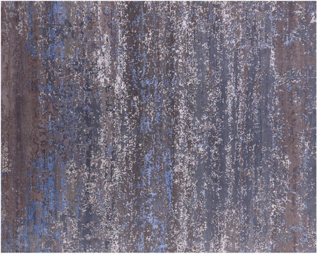 Abstract Modern Wool & Silk Handmade Rug - Manhattan Rugs