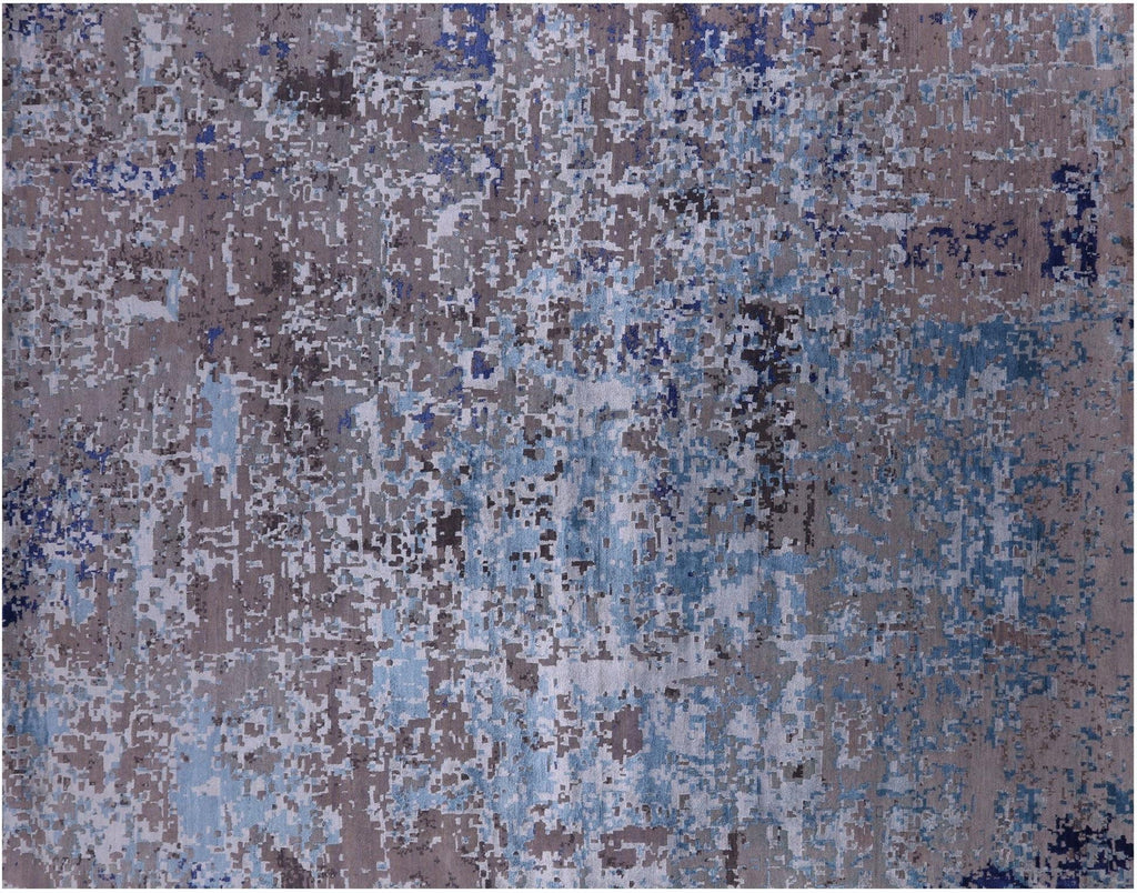 Abstract Modern Wool & Silk Handmade Rug - Manhattan Rugs