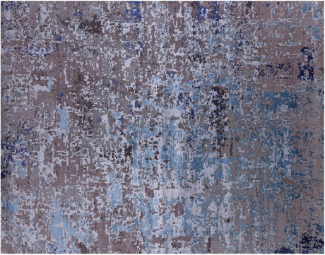 Abstract Modern Wool & Silk Handmade Rug - Manhattan Rugs
