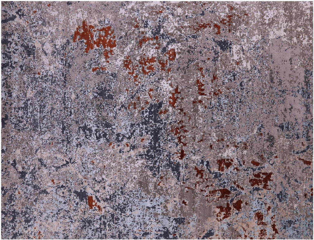 Wool & Silk Handmade Abstract Modern Rug - Manhattan Rugs