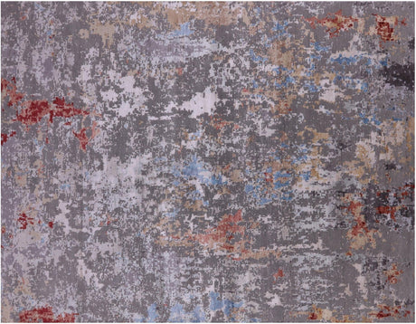 Abstract Modern Handmade Wool & Silk Rug - Manhattan Rugs