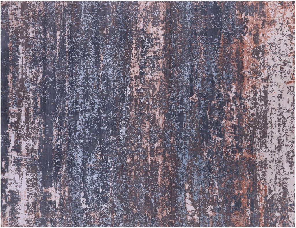 Wool & Silk Abstract Modern Handmade Rug - Manhattan Rugs