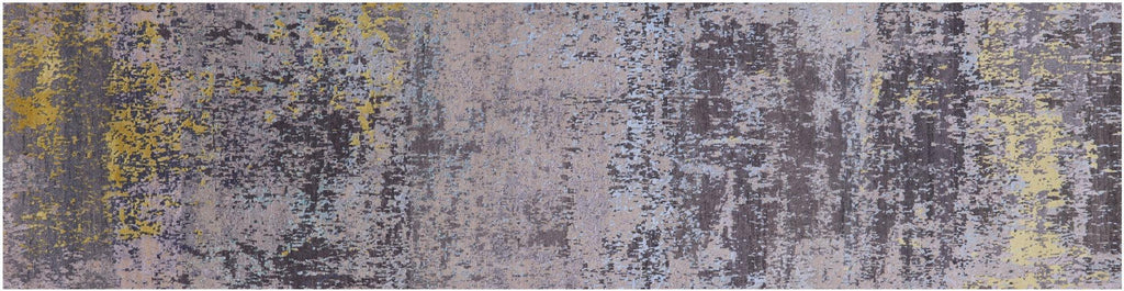 Runner Handmade Wool & Silk Abstract Rug - Manhattan Rugs