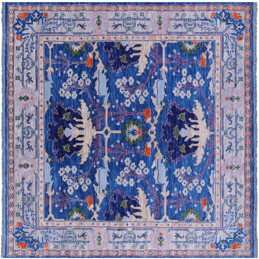 Square Handmade William Morris Wool Rug - Manhattan Rugs