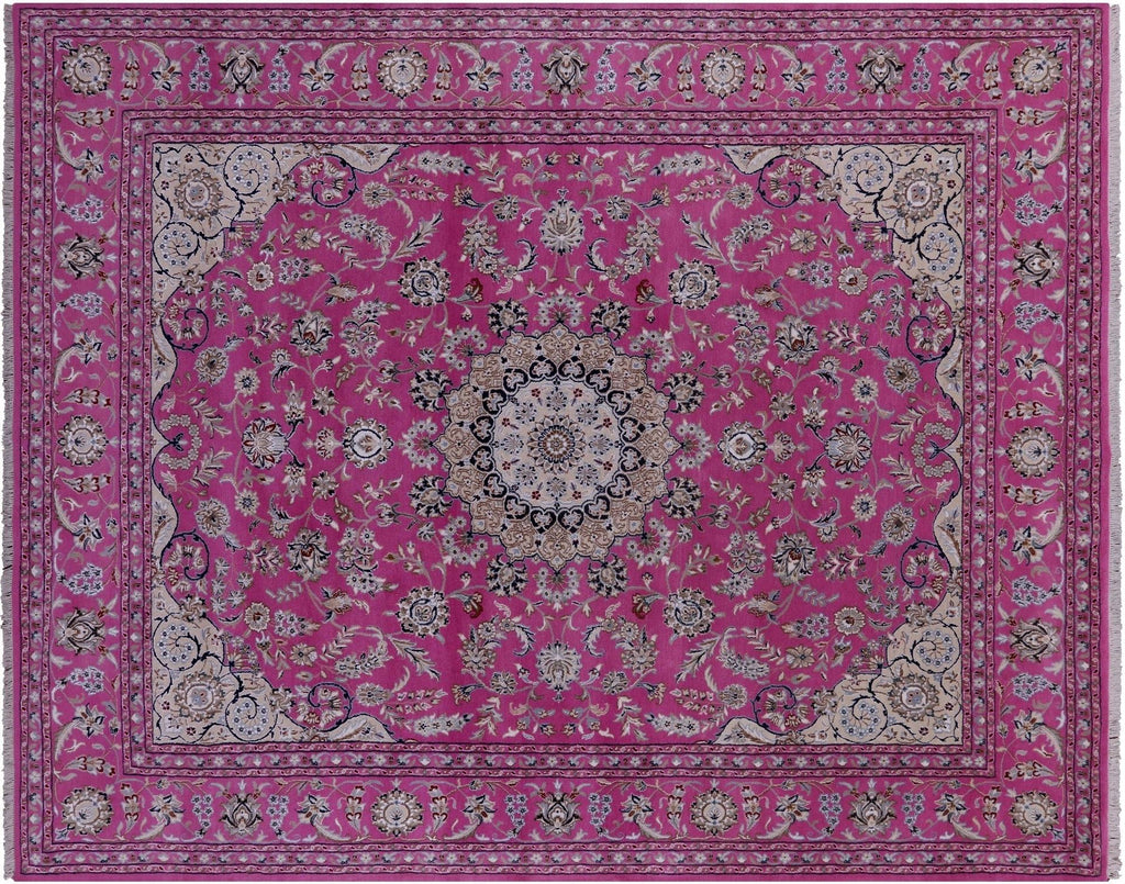Wool & Silk Persian Nain Handmade Rug - Manhattan Rugs
