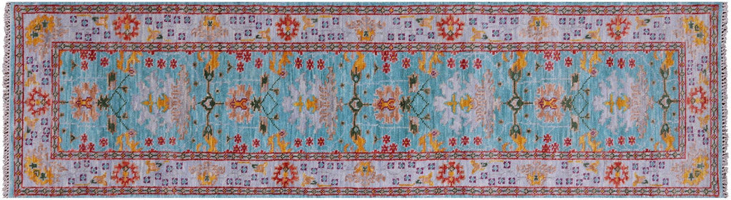 Hand Knotted William Morris Wool Runner Rug - Manhattan Rugs