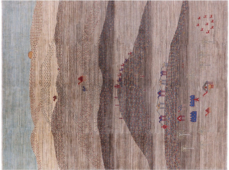 Tribal Persian Gabbeh Hand Knotted Wool Rug - Manhattan Rugs