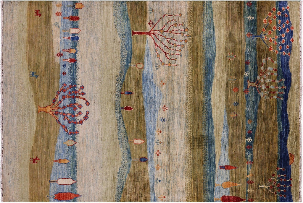 Hand Knotted Persian Gabbeh Tribal Wool Rug - Manhattan Rugs