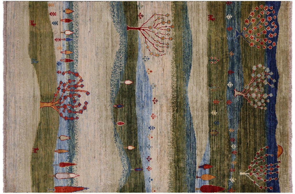 Persian Gabbeh Tribal Hand-Knotted Rug - Manhattan Rugs
