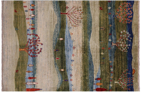 Persian Gabbeh Tribal Hand-Knotted Rug - Manhattan Rugs