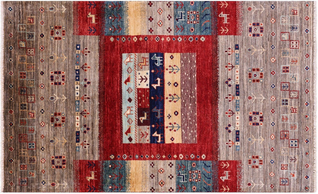 Tribal Persian Gabbeh Hand Knotted Rug - Manhattan Rugs