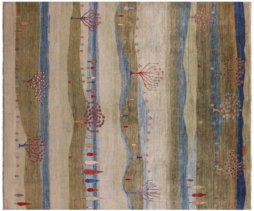 Persian Gabbeh Tribal Hand-Knotted Wool Rug - Manhattan Rugs