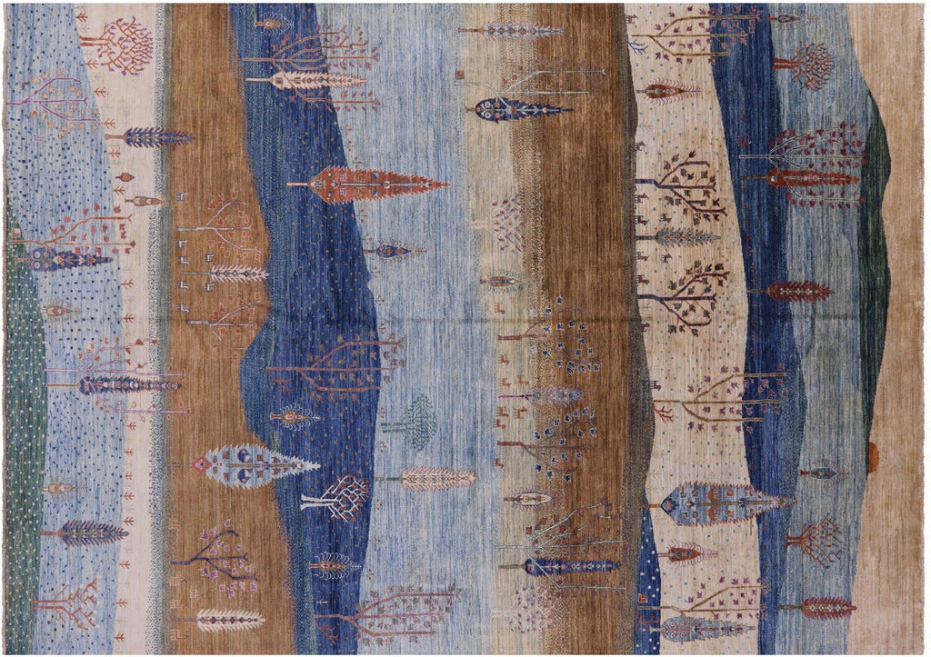 Hand Knotted Tribal Persian Gabbeh Wool Rug - Manhattan Rugs