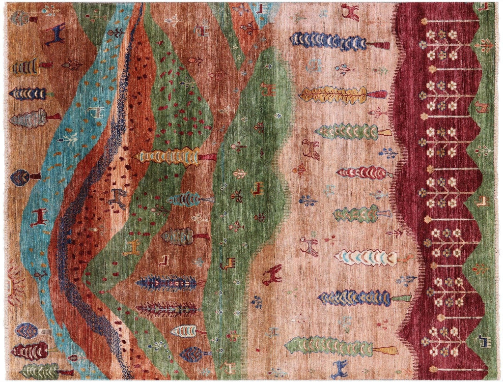 Persian Gabbeh Tribal Handmade Wool Rug - Manhattan Rugs