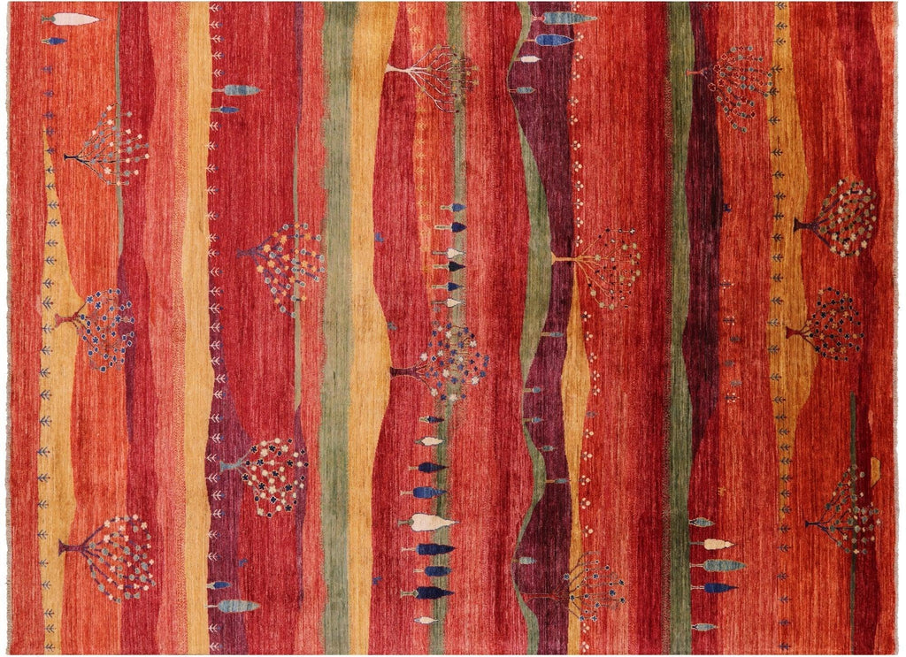 Tribal Persian Gabbeh Hand Knotted Rug - Manhattan Rugs