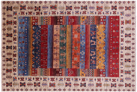 Persian Gabbeh Tribal Hand Knotted Wool Rug - Manhattan Rugs