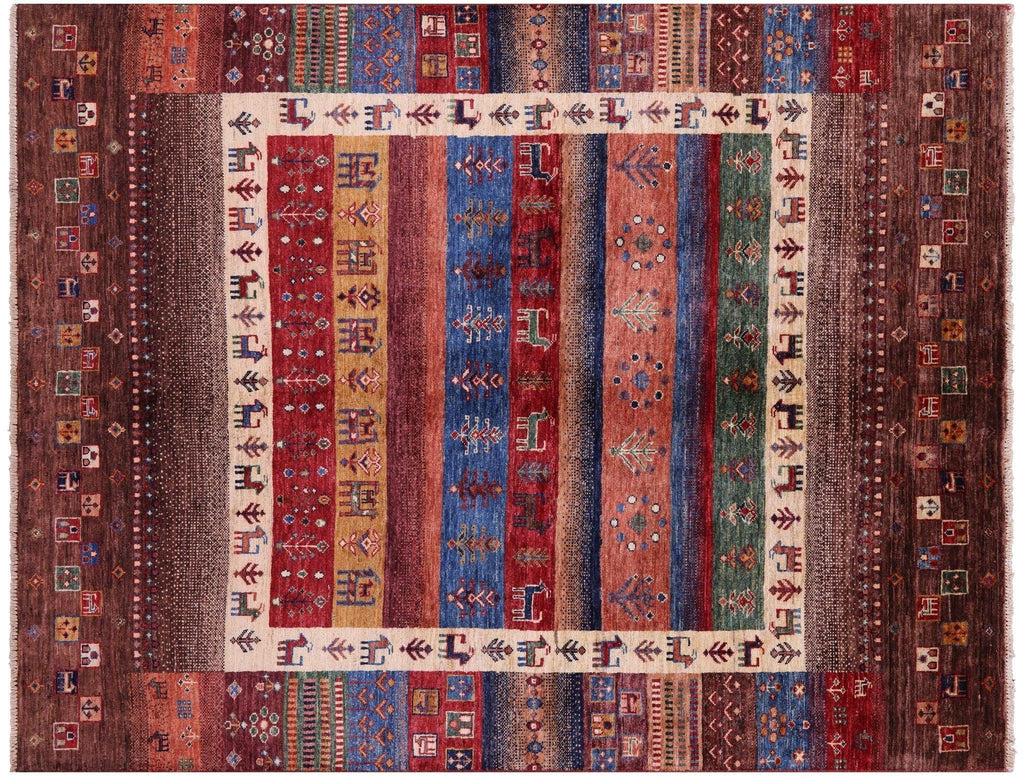 Persian Gabbeh Tribal Handmade Wool Rug - Manhattan Rugs