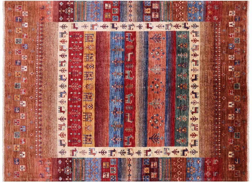Handmade Persian Gabbeh Tribal Wool Rug - Manhattan Rugs