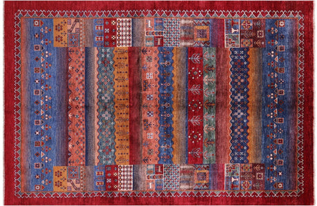 Persian Gabbeh Tribal Handmade Wool Rug - Manhattan Rugs