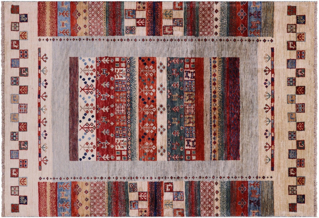 Persian Gabbeh Tribal Hand Knotted Wool Rug - Manhattan Rugs