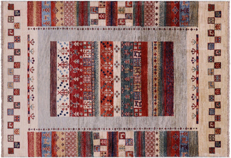Persian Gabbeh Tribal Hand Knotted Wool Rug - Manhattan Rugs
