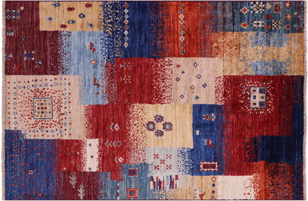 Hand Knotted Persian Gabbeh Tribal Wool Rug - Manhattan Rugs