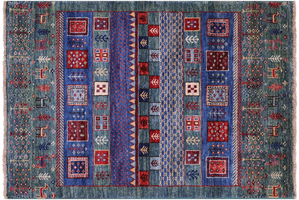 Tribal Persian Gabbeh Handmade Wool Rug - Manhattan Rugs